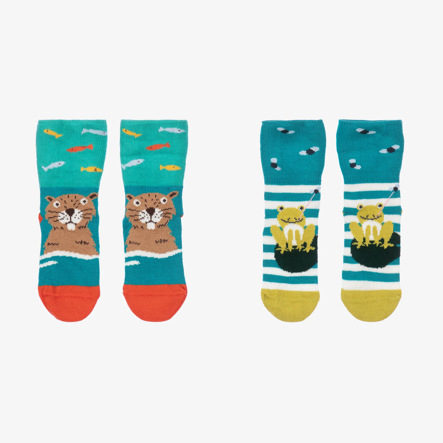 Frugi Blue Cotton Socks (2 Pack) 4 Frugi Blue Cotton Socks (2 Pack) - Image 4