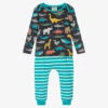 Frugi Blue Organic Cotton Animal Trouser Set