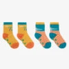 Frugi Yellow Dinosaur Socks (2 Pack)