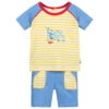 FS Baby Blue & Yellow Shorts Set