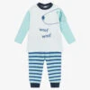 FS Baby Boys Green & Blue Cotton Trouser Set