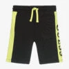 Guess Boys Black & Green Logo Shorts