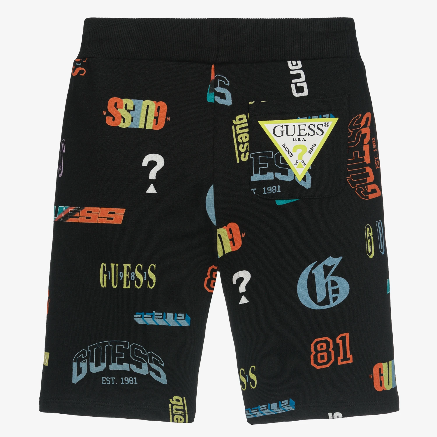 Guess Boys Black Logo Cotton Shorts 2 Guess Boys Black Logo Cotton Shorts - Image 2