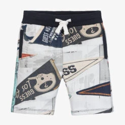 Guess Boys White Flag Print Shorts