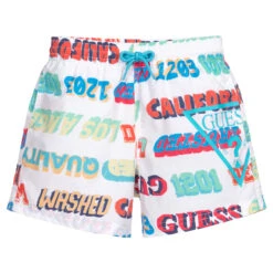Guess Colourful Print Swim Shorts