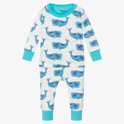 Hatley Baby Boys White Whale Pyjamas