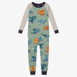 Hatley Boys Green Cotton Pyjamas