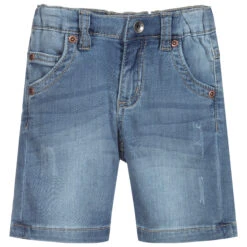 IDO Baby Blue Jersey Jean Shorts