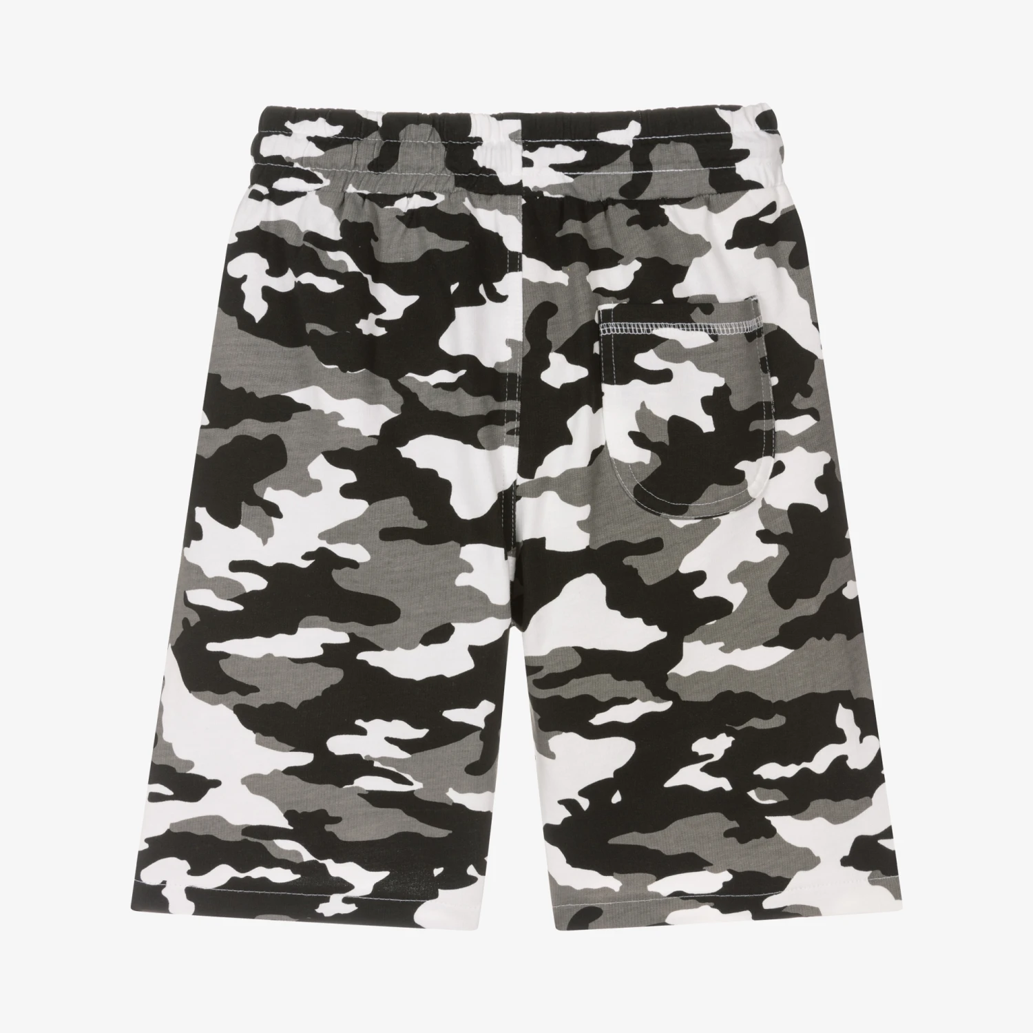 IDO Junior Boys Black Cotton Camouflage Shorts 2 IDO Junior Boys Black Cotton Camouflage Shorts - Image 2