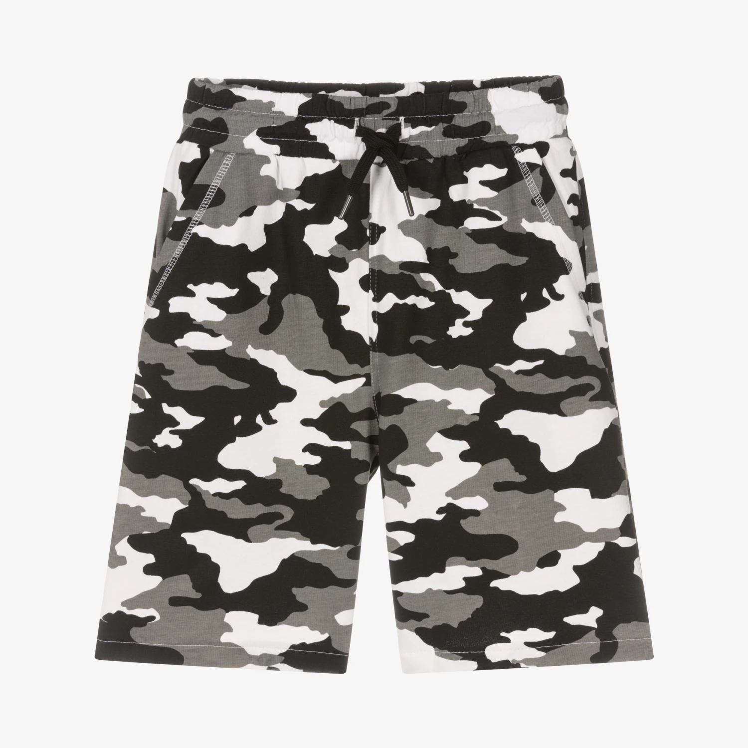 IDO Junior Boys Black Cotton Camouflage Shorts 1 IDO Junior Boys Black Cotton Camouflage Shorts
