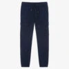IDO Junior Boys Navy Blue Cotton Cargo Trousers
