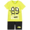 IDO Baby Green & Black Shorts Set