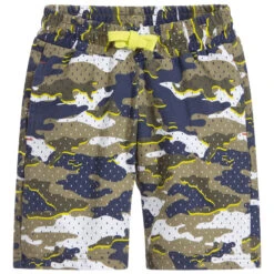 IDO Baby Green & Blue Camouflage Shorts