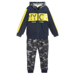 IDO Baby Navy Blue Khaki Tracksuit