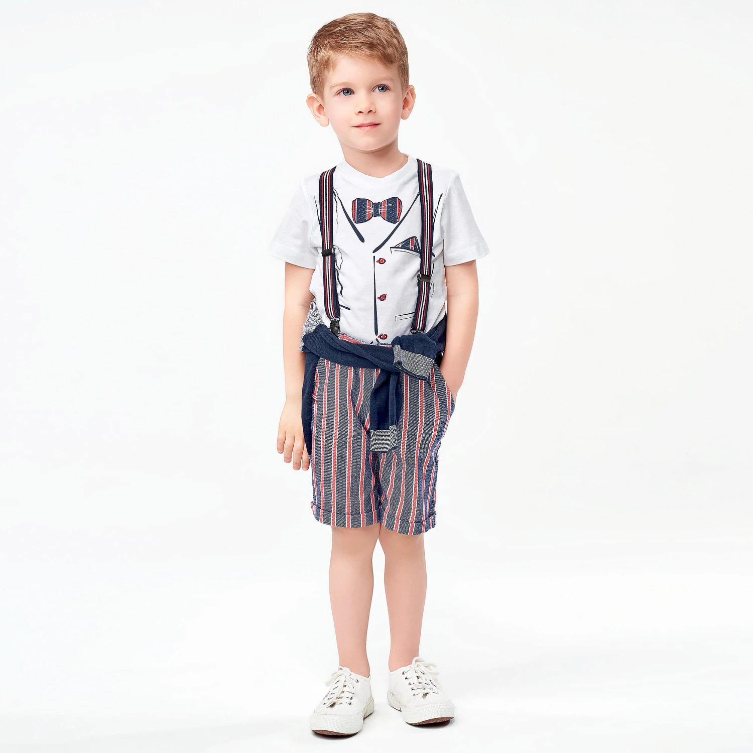 IDO Junior Red & Blue Stripe Braces 2 IDO Junior Red & Blue Stripe Braces - Image 2