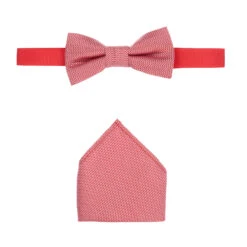 IDO Baby Red Bow Tie & Pocket Square