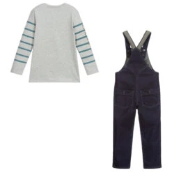IKKS Blue Denim Dungaree Set -The Little Outfit Sales Store ikks blue denim dungaree set 353514 50cf72beb705afacb868753b25fda5068288233a