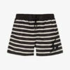 IKKS Boys Black Striped Swim Shorts