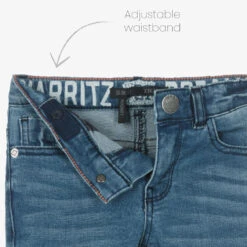 IKKS Boys Blue Cotton Denim Jeans -The Little Outfit Sales Store ikks boys blue cotton denim jeans 506265 989efd5680103520775719aa1869e8dedbff4553