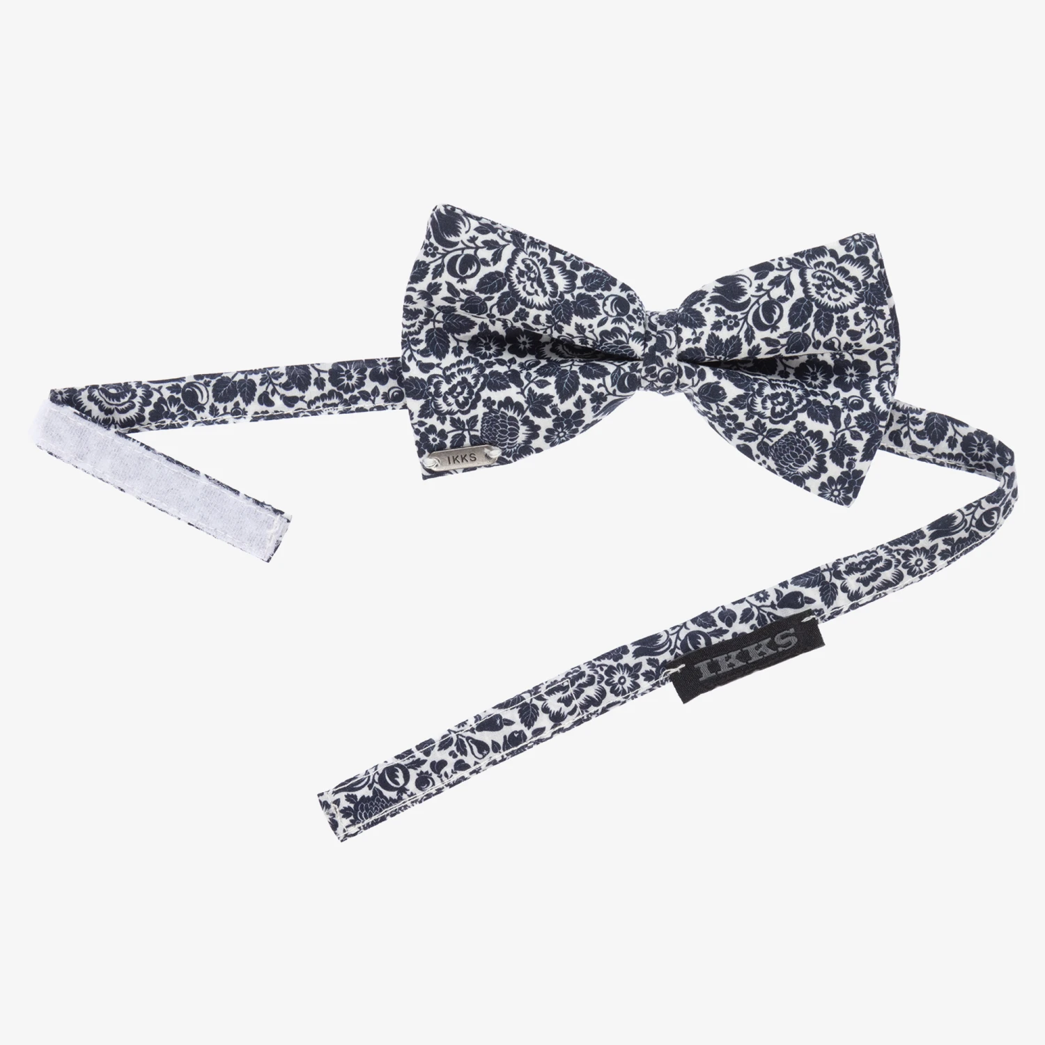 IKKS Boys Blue Floral Liberty Bow Tie (10cm) 3 IKKS Boys Blue Floral Liberty Bow Tie (10cm) - Image 3