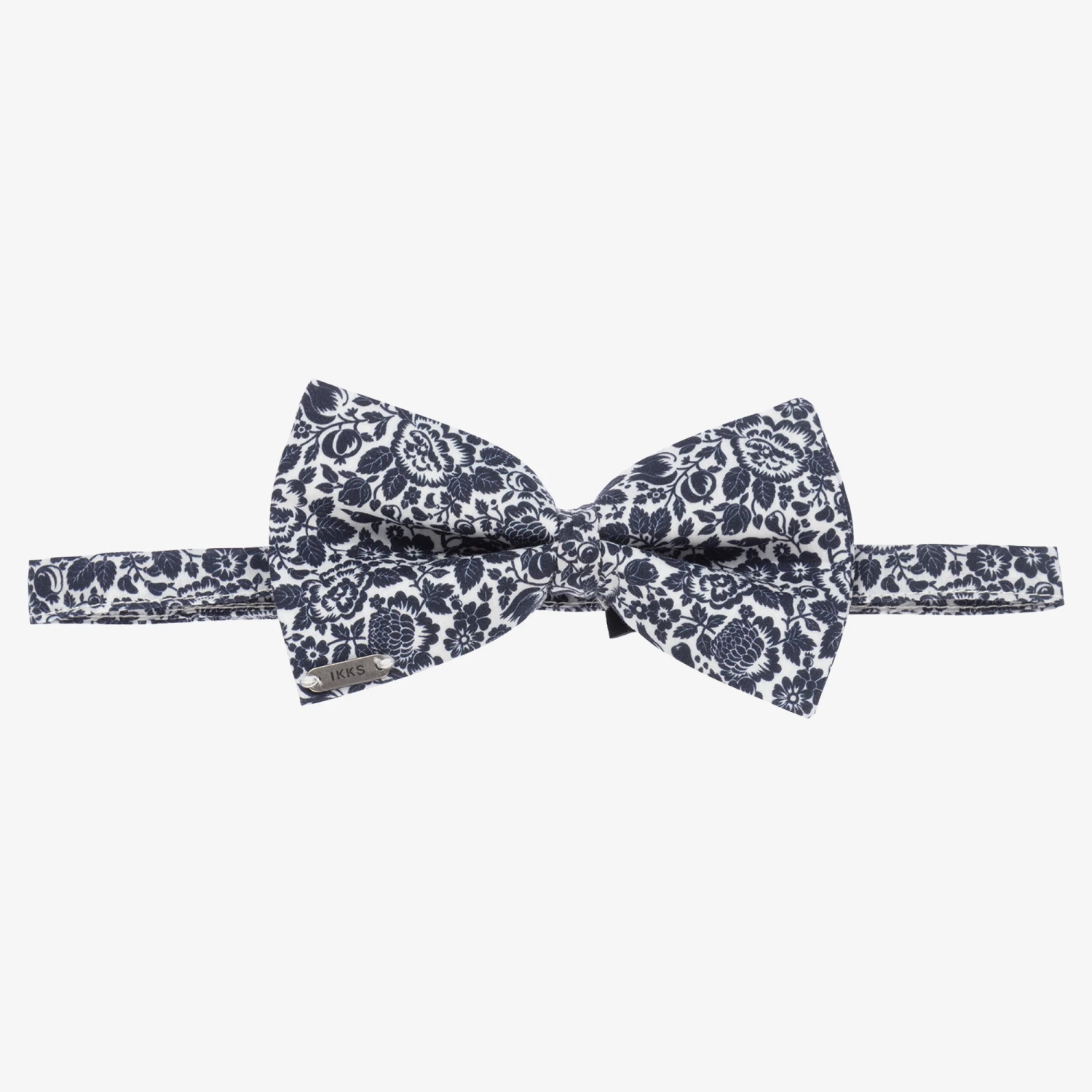 IKKS Boys Blue Floral Liberty Bow Tie (10cm) 1 IKKS Boys Blue Floral Liberty Bow Tie (10cm)