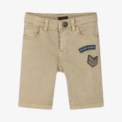 IKKS Boys Dark Beige Denim Shorts