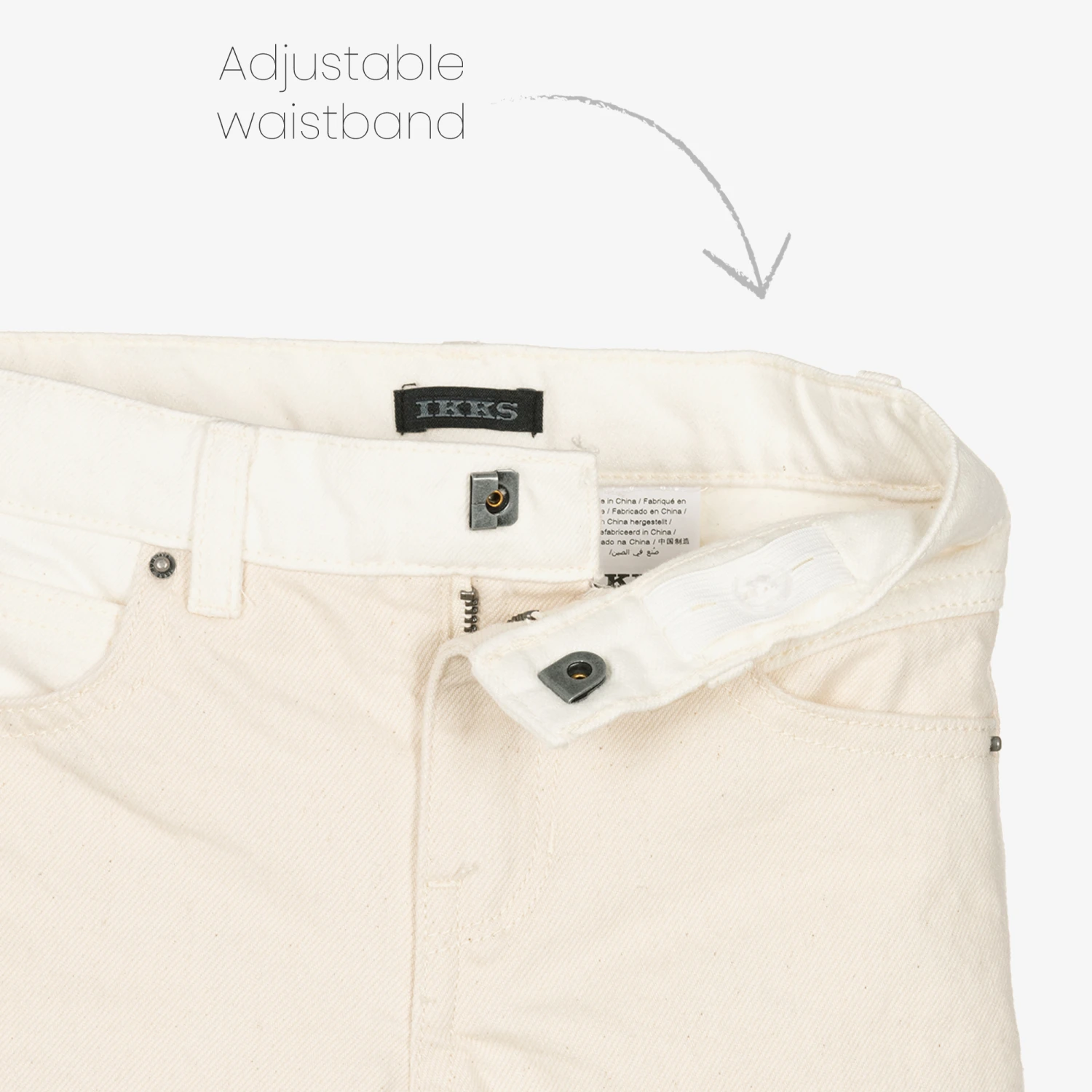 IKKS Boys Ivory Denim Shorts 3 IKKS Boys Ivory Denim Shorts - Image 3