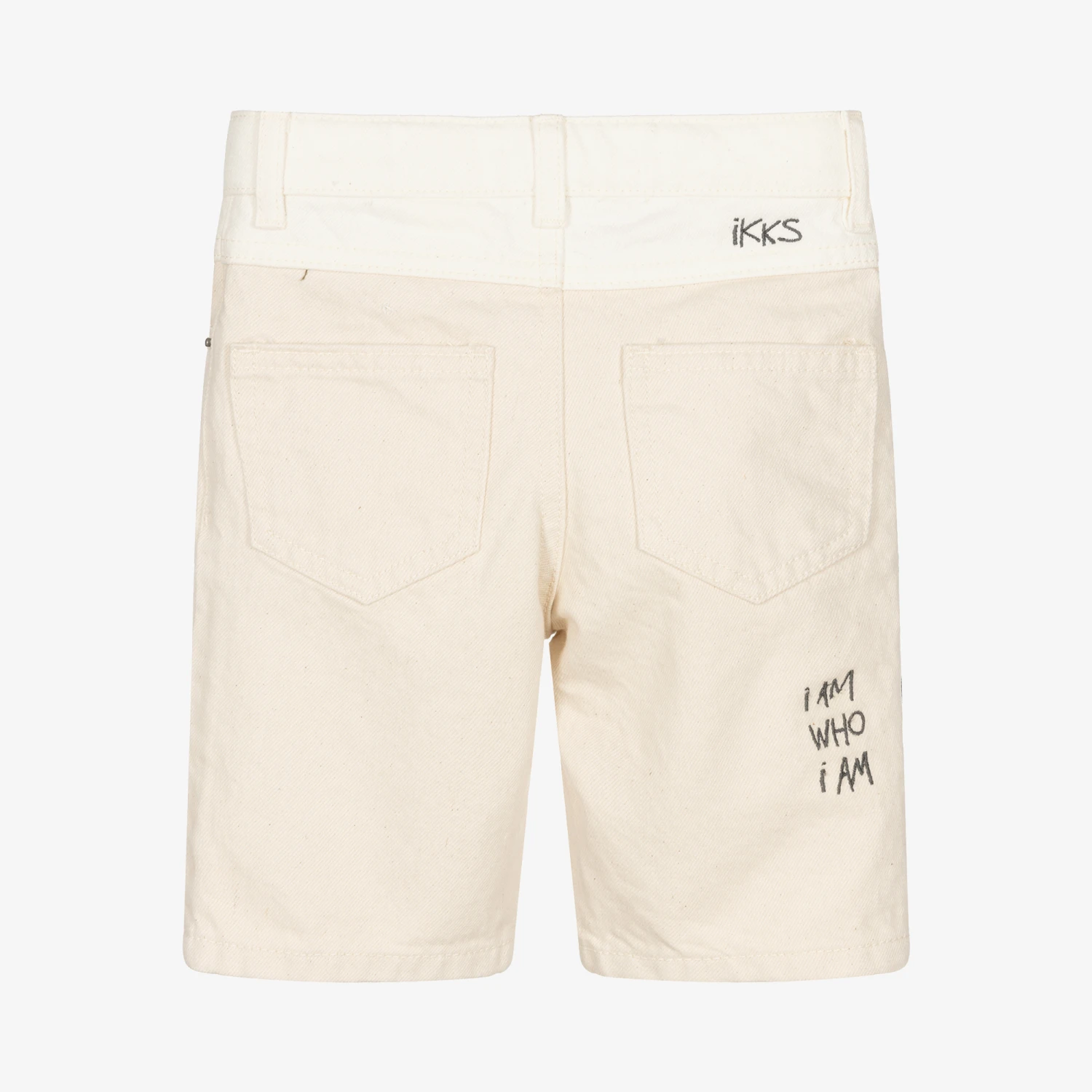 IKKS Boys Ivory Denim Shorts 2 IKKS Boys Ivory Denim Shorts - Image 2