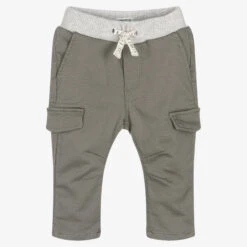 IKKS Boys Khaki Green Cotton Trousers