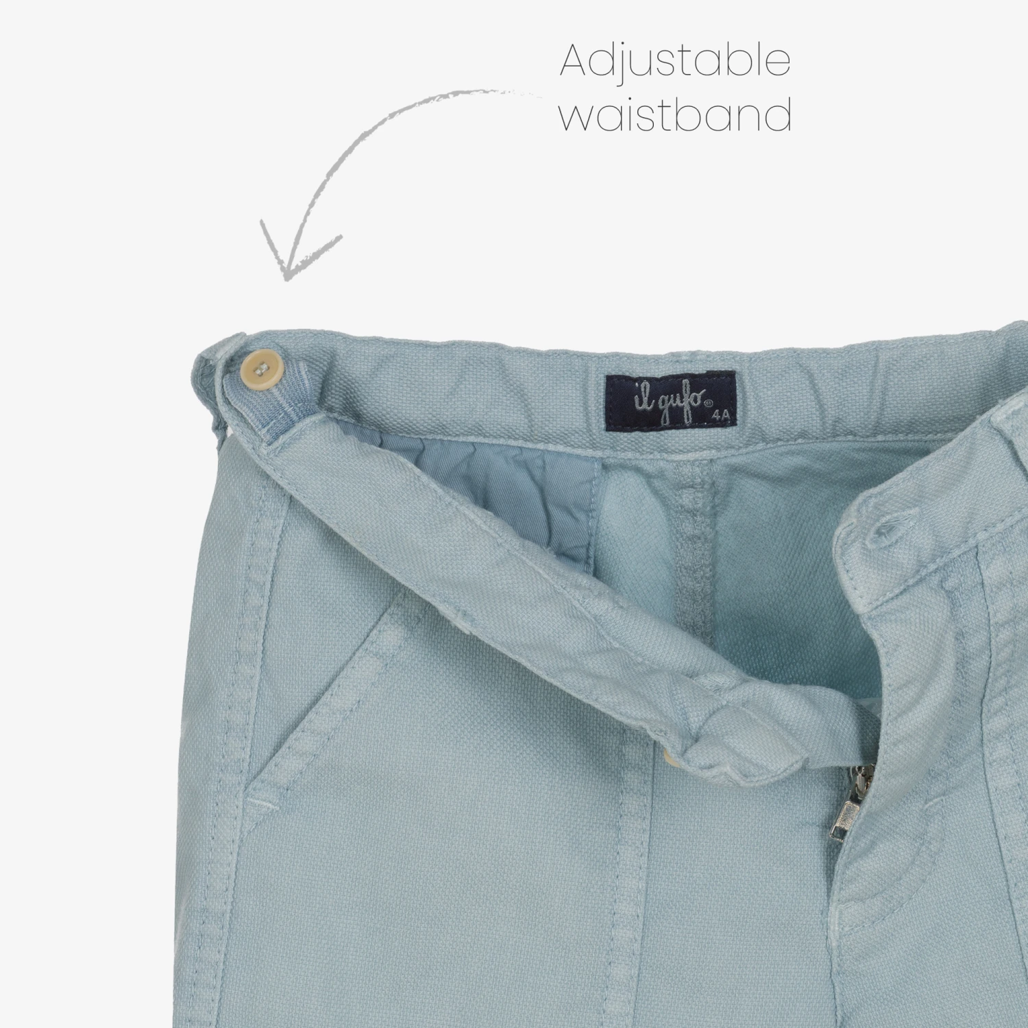 Il Gufo Boys Blue Cotton & Linen Bermuda Shorts 3 Il Gufo Boys Blue Cotton & Linen Bermuda Shorts - Image 3