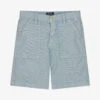 Il Gufo Boys Blue Cotton & Linen Bermuda Shorts