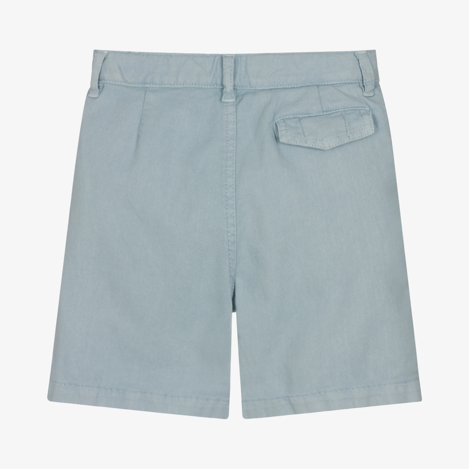 Il Gufo Boys Blue Cotton & Linen Bermuda Shorts 2 Il Gufo Boys Blue Cotton & Linen Bermuda Shorts - Image 2