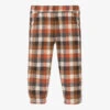 Il Gufo Boys Orange Checked Trousers