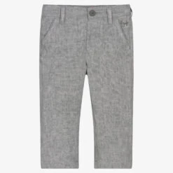 Il Gufo Boys Pale Grey Linen Trousers