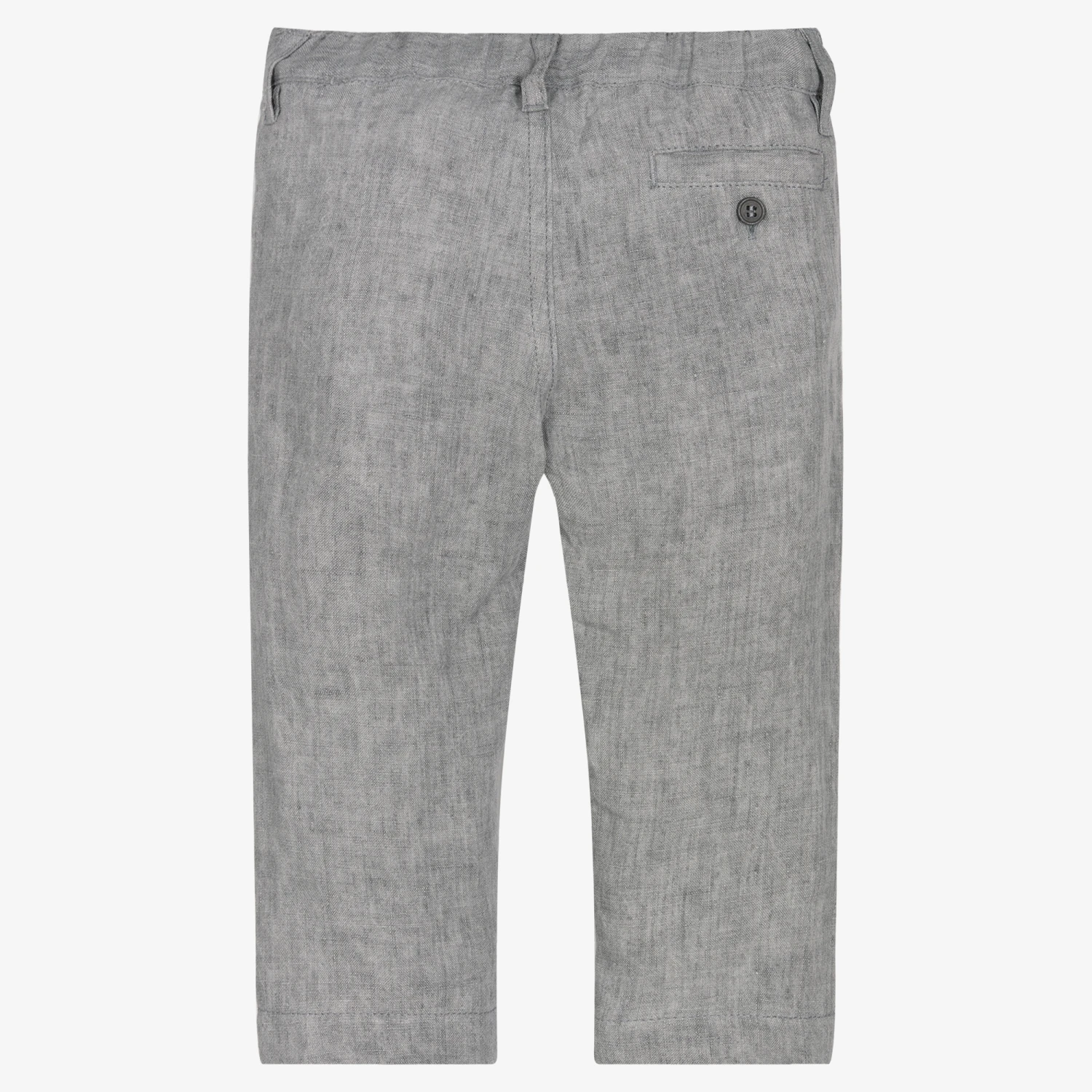 Il Gufo Boys Pale Grey Linen Trousers 2 Il Gufo Boys Pale Grey Linen Trousers - Image 2