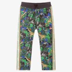 KENZO KIDS Blue & Green Jungle Joggers