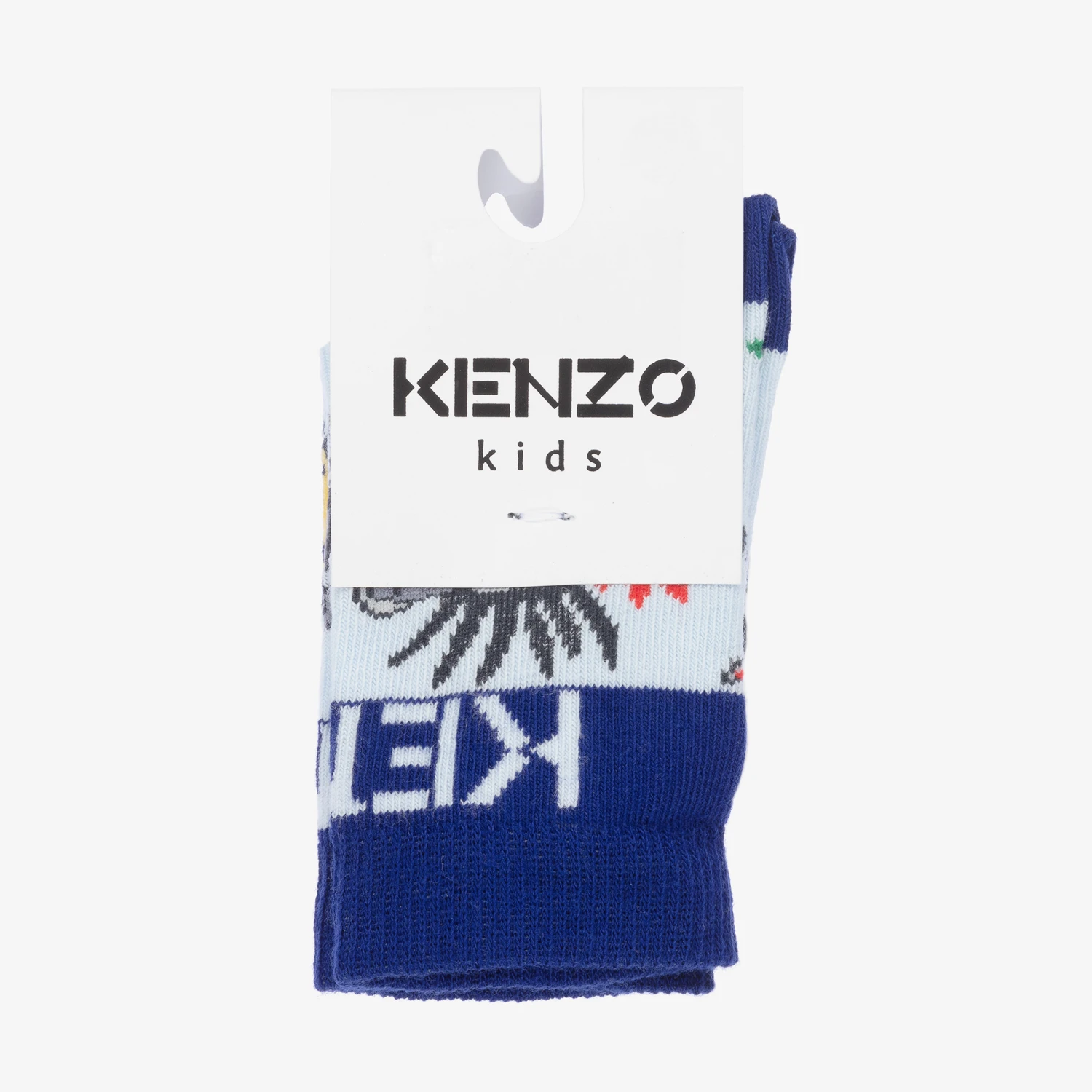 KENZO KIDS Boys Blue Jungle Socks 2 KENZO KIDS Boys Blue Jungle Socks - Image 2