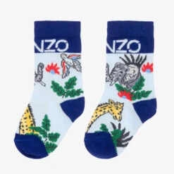 KENZO KIDS Boys Blue Jungle Socks 5 KENZO KIDS Boys Blue Jungle Socks -The Little Outfit Sales Store kenzo kids boys blue jungle socks 470270 806c6eb25b191ea3db50463af61a918079832b4f
