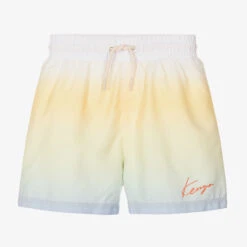 KENZO KIDS Boys Yellow & Blue Gradient Swim Shorts