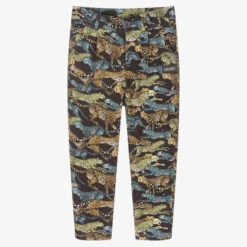 KENZO KIDS Grey Cheetah Cotton Trousers