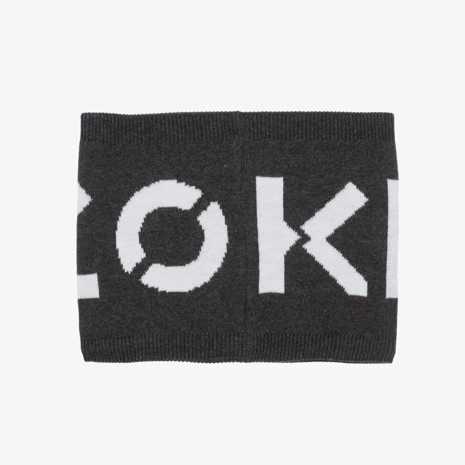 KENZO KIDS Grey Knitted Logo Snood 3 KENZO KIDS Grey Knitted Logo Snood - Image 3