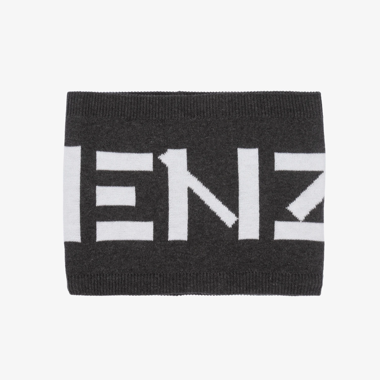 KENZO KIDS Grey Knitted Logo Snood 2 KENZO KIDS Grey Knitted Logo Snood - Image 2