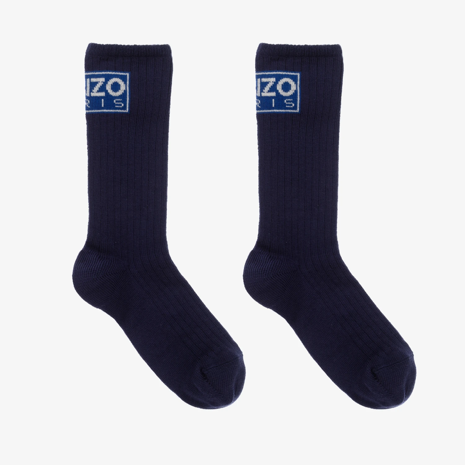 KENZO KIDS Navy Blue Cotton Logo Socks 1 KENZO KIDS Navy Blue Cotton Logo Socks