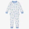 Kissy Kissy White Pima Cotton Robot Pyjamas