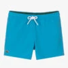 Lacoste Boys Blue Logo Swim Shorts