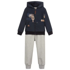 Lapin House Blue & Grey Cotton Tracksuit