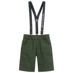 Lapin House Boys Green Cotton Shorts