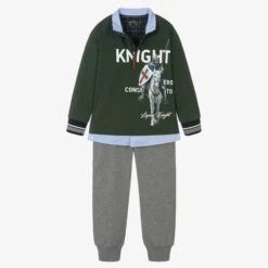 Lapin House Boys Green & Grey Tracksuit