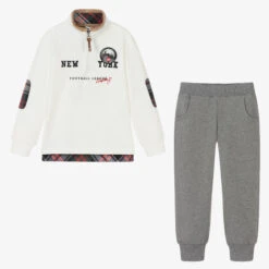 Lapin House Boys Ivory & Grey Tracksuit -The Little Outfit Sales Store lapin house boys ivory grey tracksuit 464761 a4264282a1e20381109a241d7521596e0a5a48f2