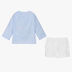 Laranjinha Boys Blue & White Stripe Shorts Set -The Little Outfit Sales Store laranjinha boys blue white stripe shorts set 505527 1177a8e1e1296493505bd7eb3f7e16cb0ca3e429